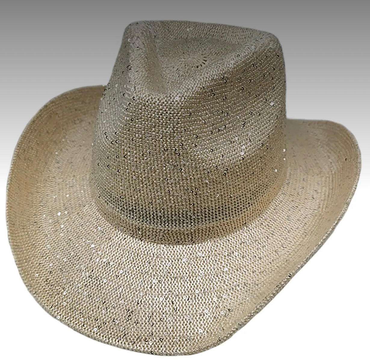 Sequin Cowgirl hat - Natural
