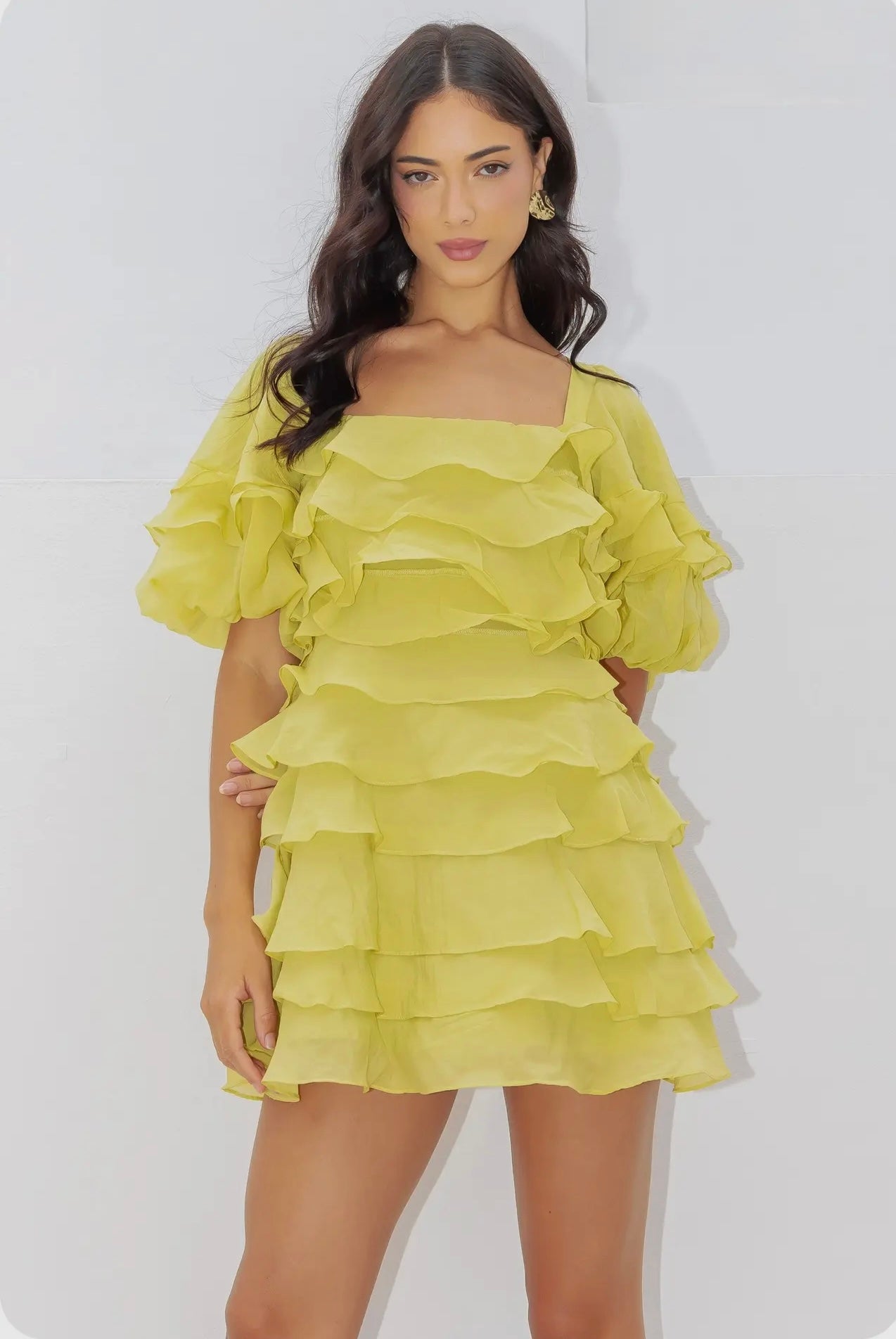 Tiered ruffle mini