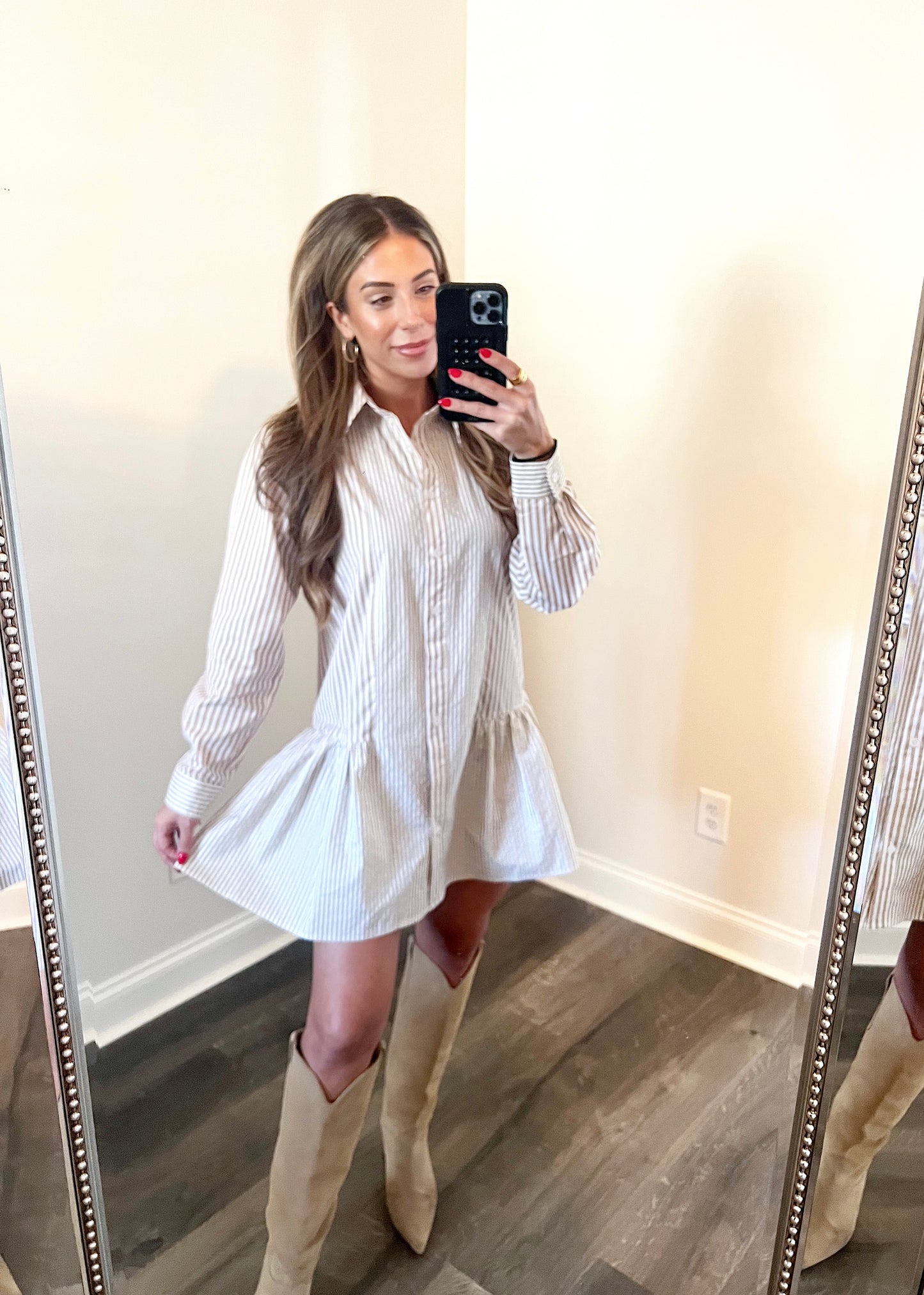Gold Dreams button down dress