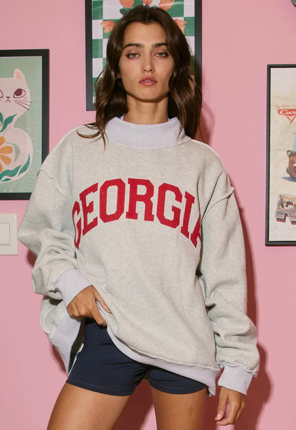 *PREORDER* Georgia Mockneck Oversized Sweatshirt