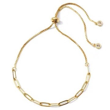 Dainty adjustable chain bracelet