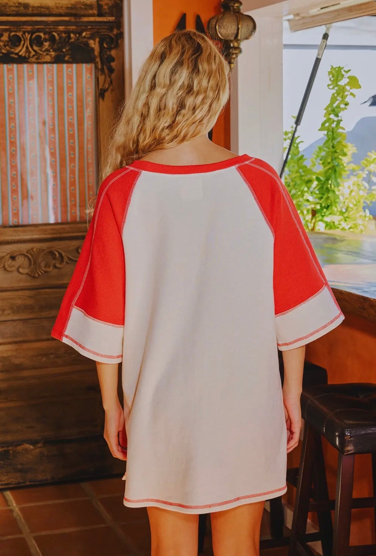 Colorblock Tunic Top