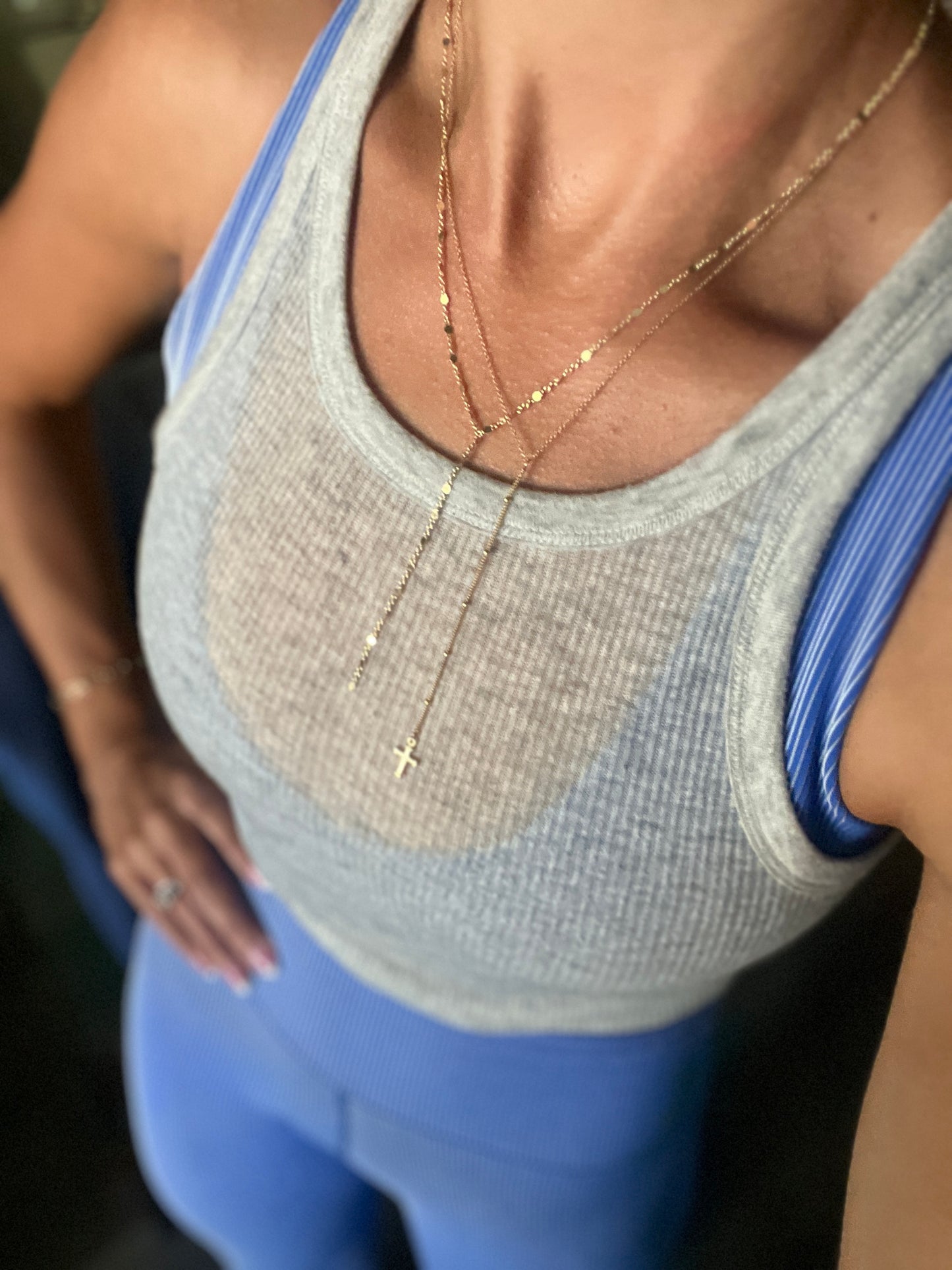 Cross Lariat Necklace