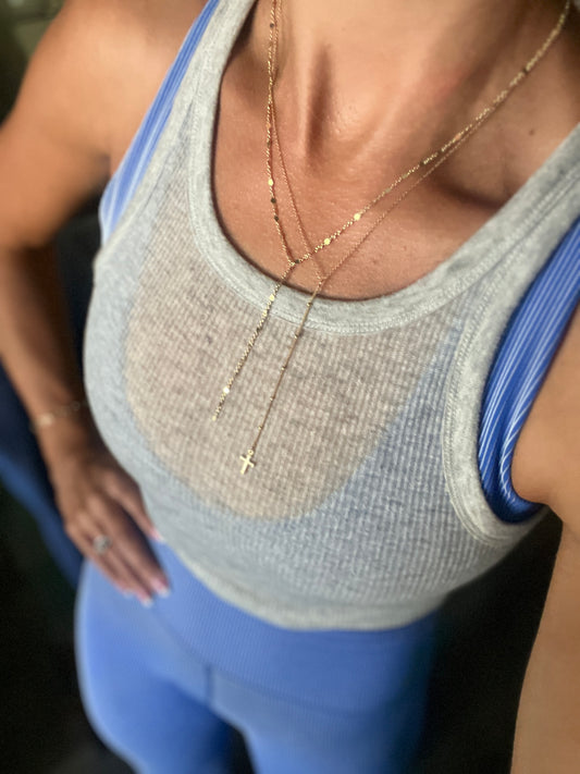 Cross Lariat Necklace